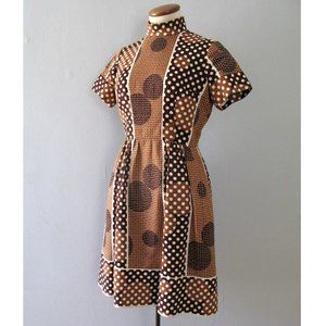 Vintage 60s Estelle Allardale polka dot dress sz M